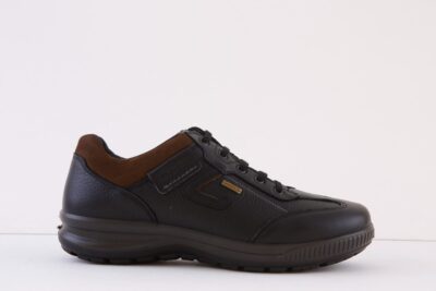 GRI SPORT - ARRAN Wide Fitting Lace Comfort Walking Shoe - Black Leather
