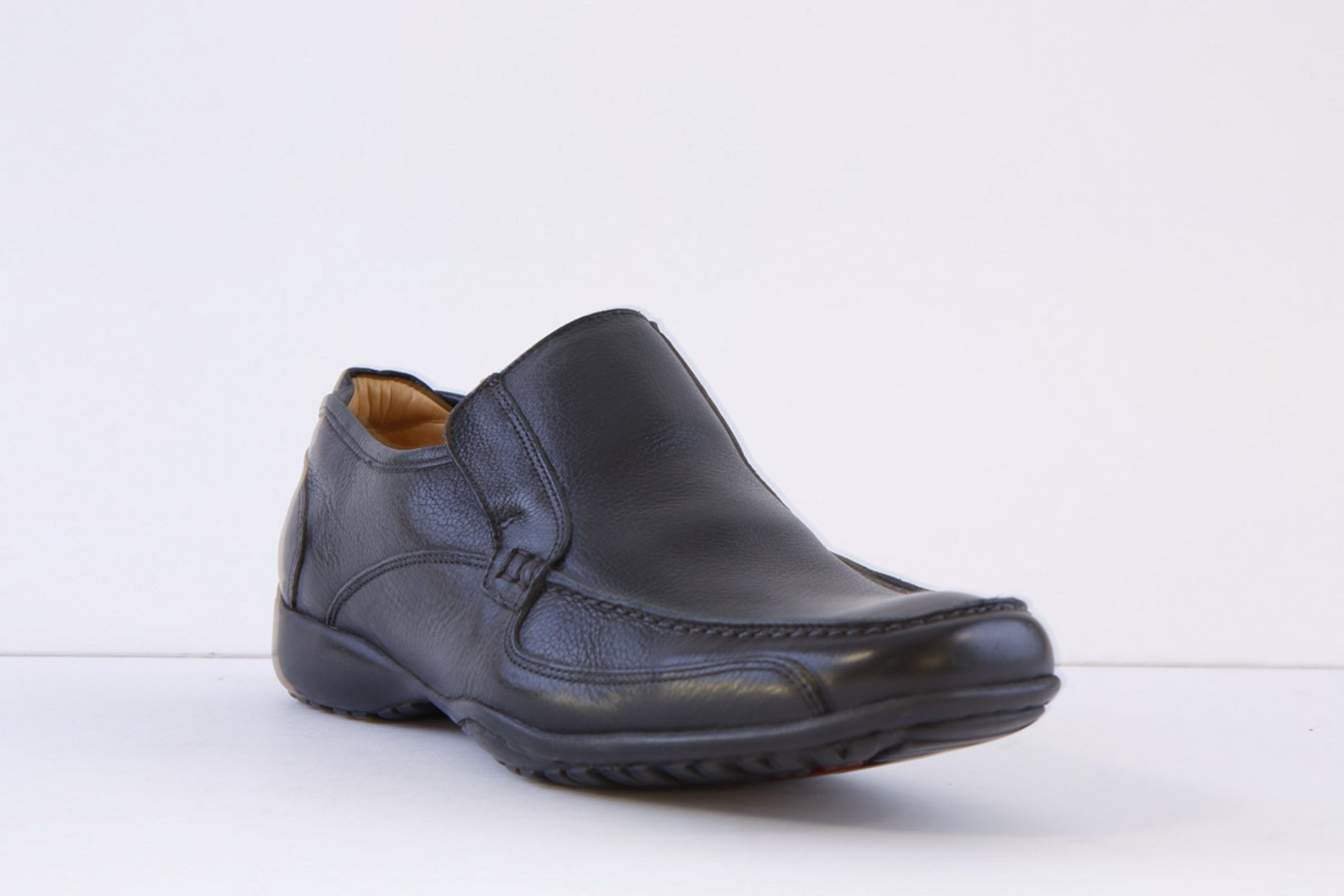 ANATOMIC GEL Parati Mens Slip On Shoes (969610) - Black Leather - Image 9