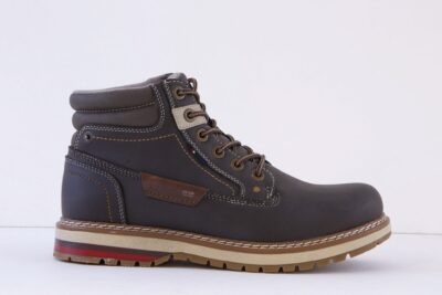 ROUTE 21 - M113DB Grey Lace Up Ankle Boot