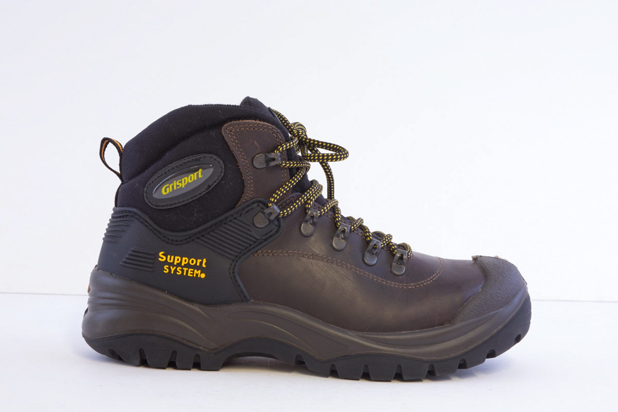 GRI SPORT - CONTRACTOR Steel Toe Lace Work Boot - Brown Leather