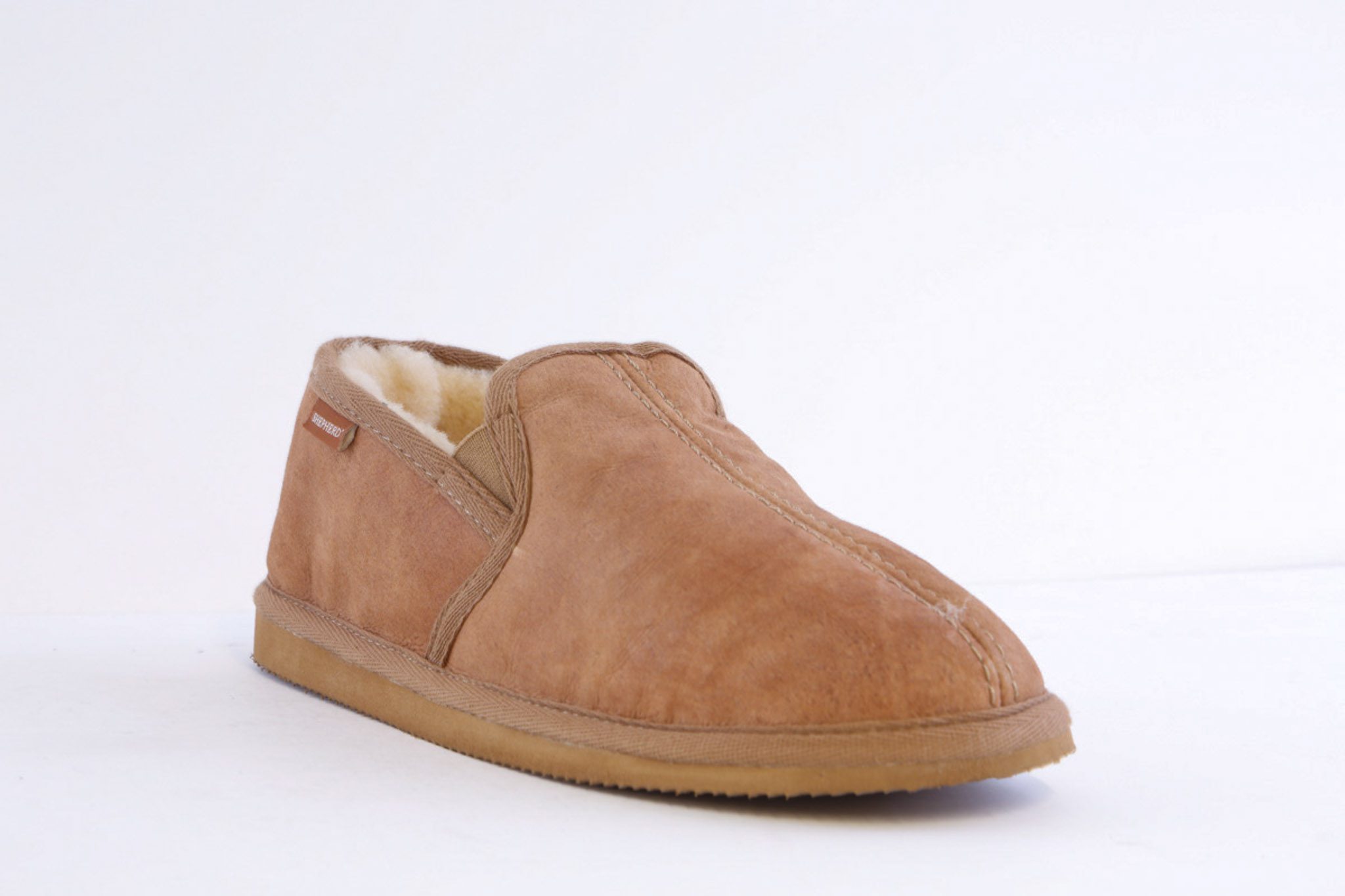 SHEPHERD 450 Bosse Men's Sheepskin Slippers Cognac - Image 5