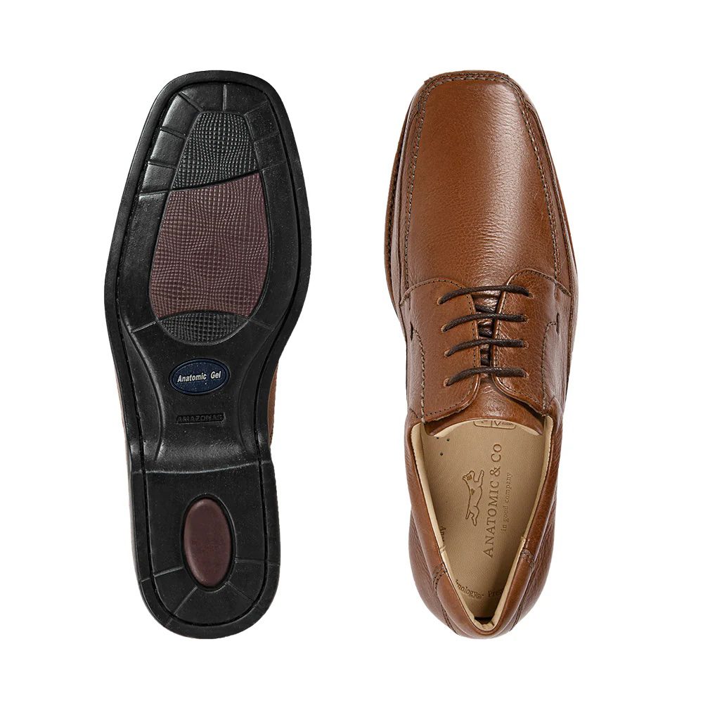 ANATOMIC GEL Goais Mens Lace Up Shoe - Tan Leather (740373) - Image 2