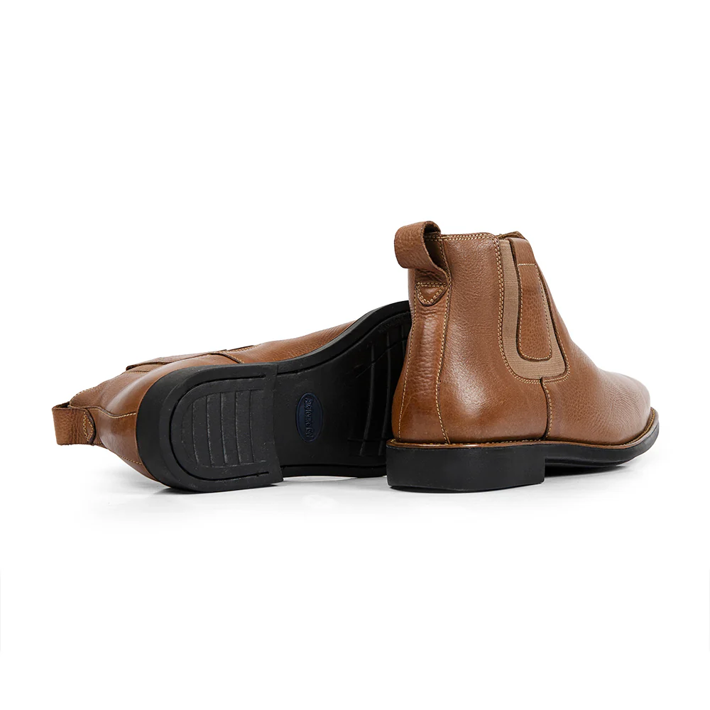 ANATOMIC GEL - NATAL Tan Leather Pull On Chelsea Boot - Image 4