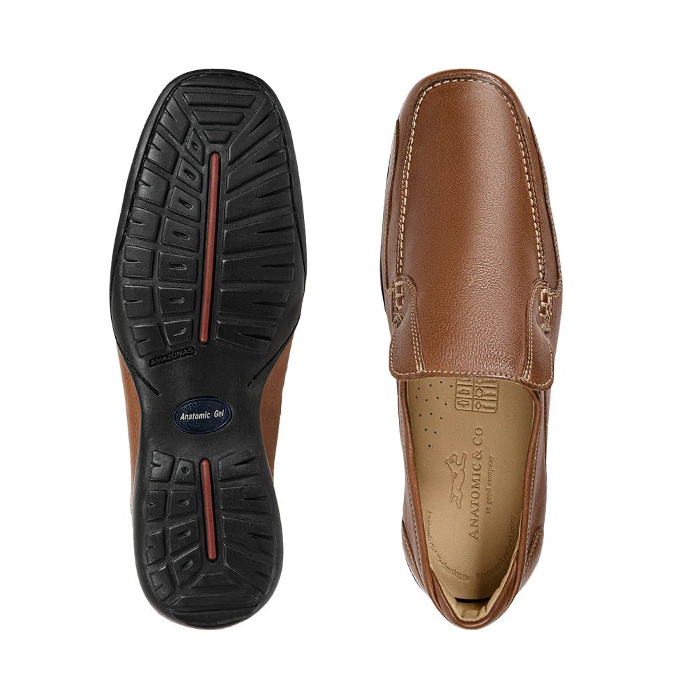 ANATOMIC GEL Parati Mens Slip On Shoes (969610) - Tan Leather - Image 2