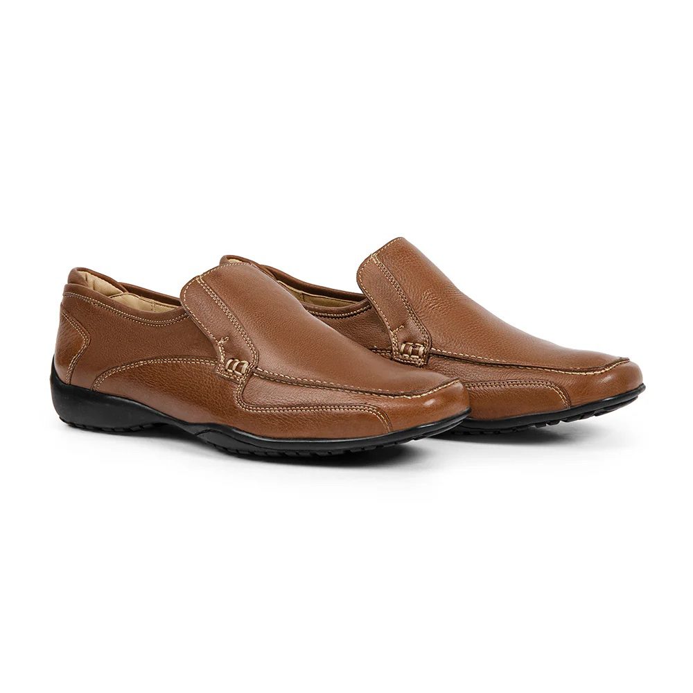 ANATOMIC GEL Parati Mens Slip On Shoes (969610) - Tan Leather - Image 3