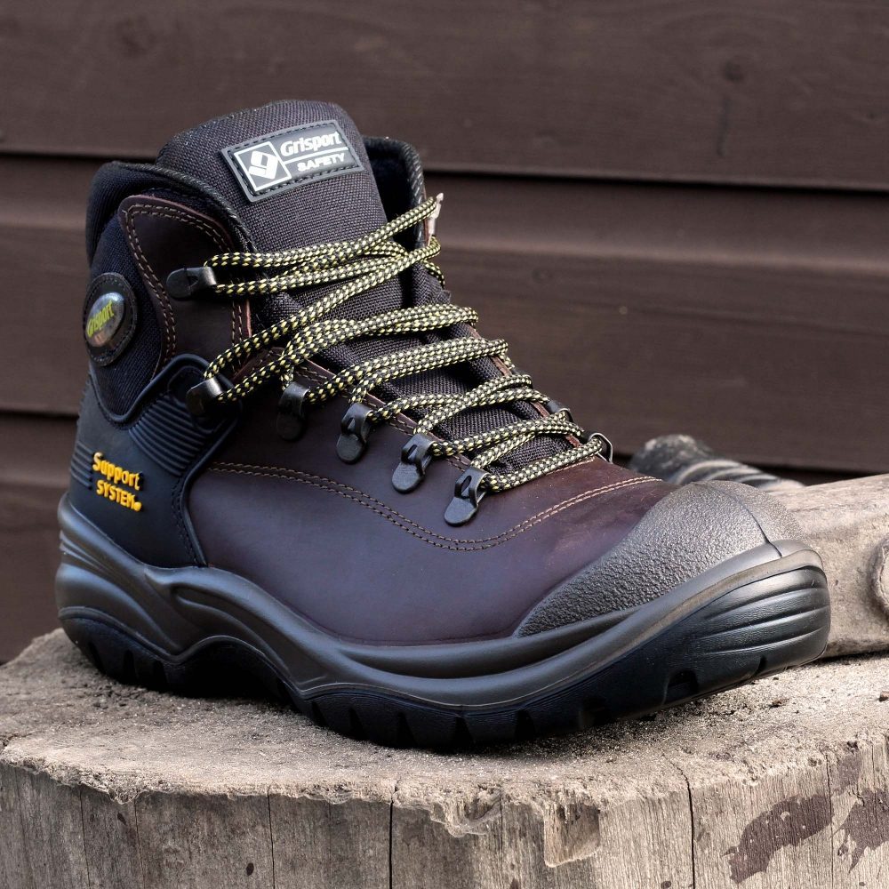 GRI SPORT - CONTRACTOR Steel Toe Lace Work Boot - Brown Leather - Image 2