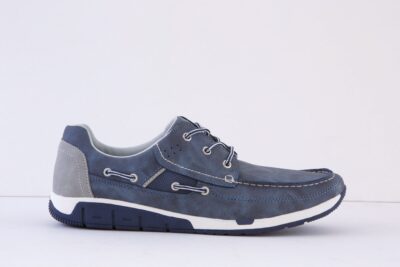 ROUTE 21 - M141C Navy/Blue Lace Boat Shoe
