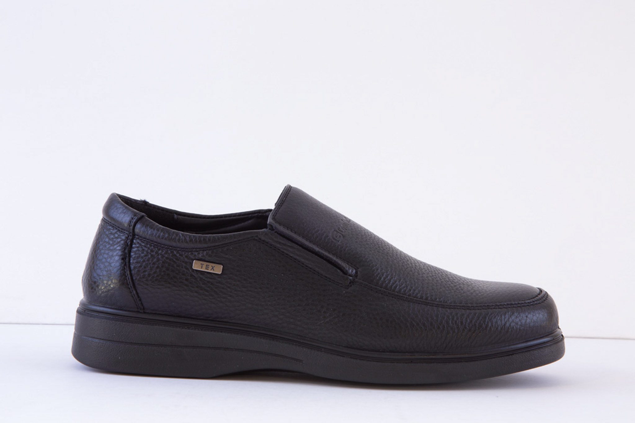 G-COMFORT A-905S Wide Fitting Leather Slip On Shoe Black