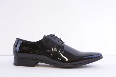 MARCOZZI - Brussels Black Patent Lace Dress Shoe