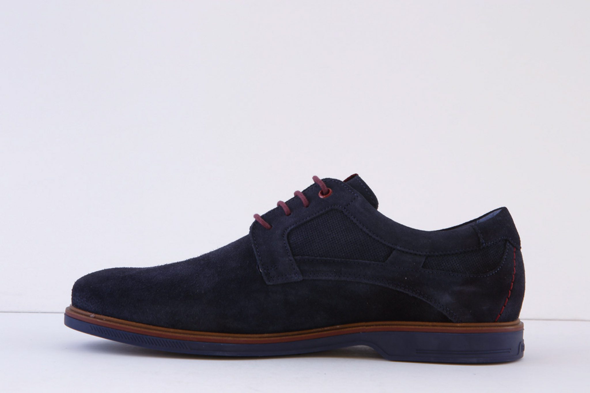 FLUCHOS F1744 Semi Formal Lace Up Navy Suede Shoe - Image 2