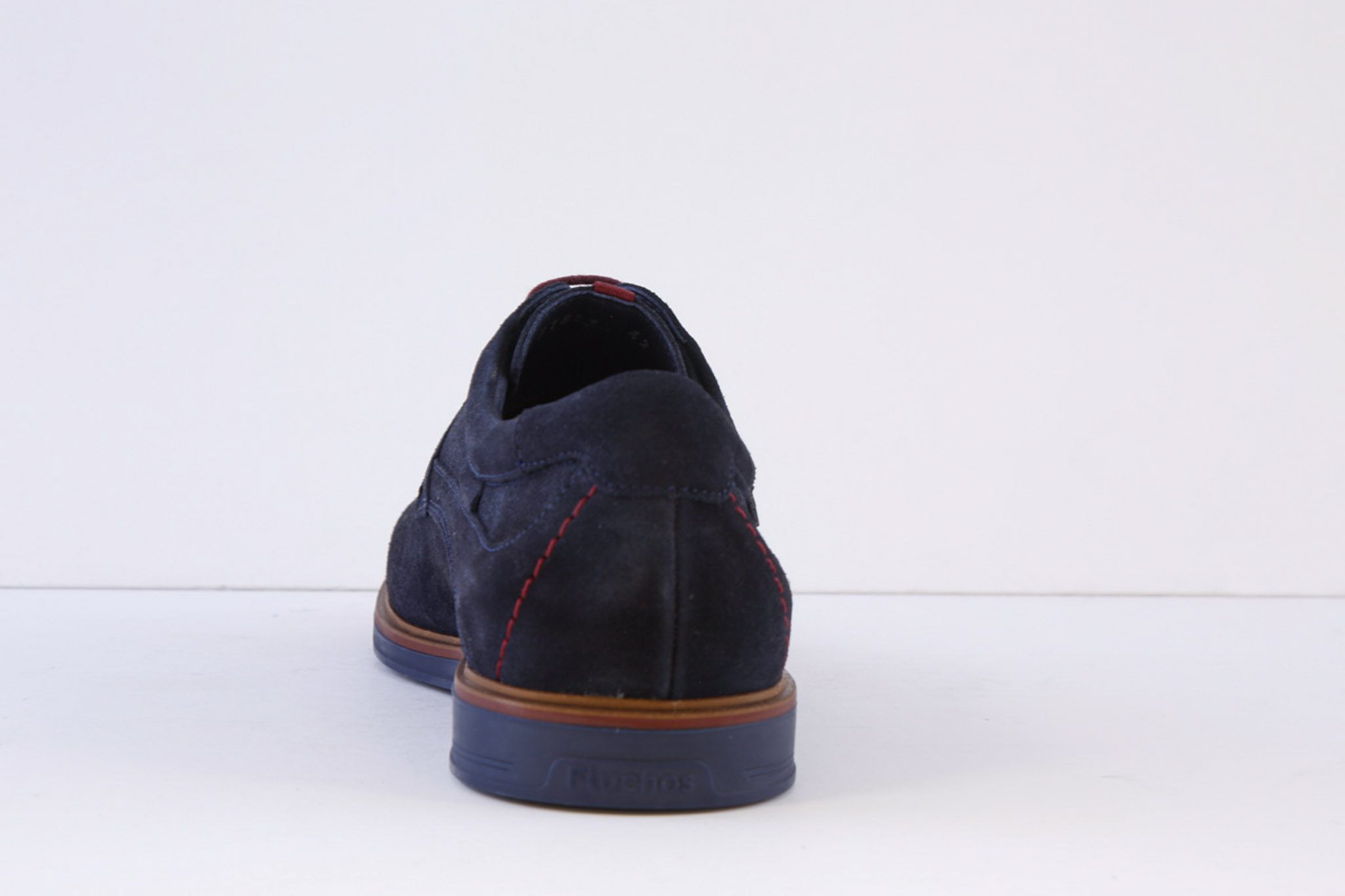 FLUCHOS F1744 Semi Formal Lace Up Navy Suede Shoe - Image 4