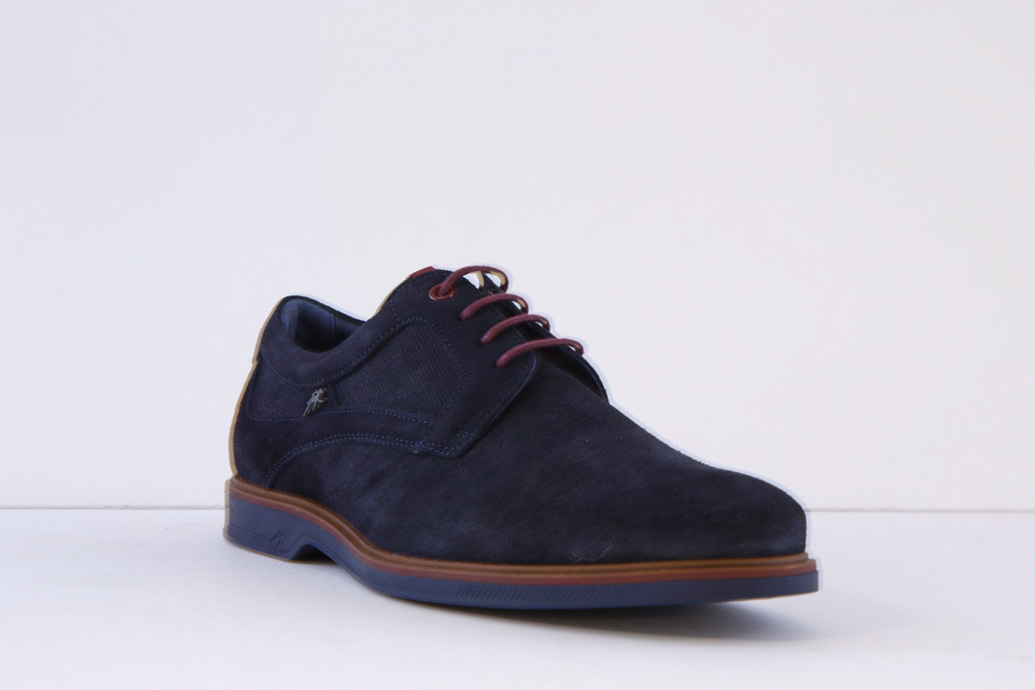 FLUCHOS F1744 Semi Formal Lace Up Navy Suede Shoe - Image 5