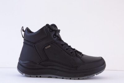G-Comfort R-1289BLK Wide Fitting Lace-Up/Zip Leather Boot