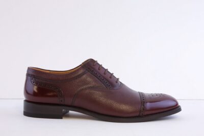 Loake - Woodstock Burgundy Leather Polished Lace Oxford Shoe