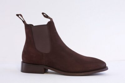 Harrison - Brown Nubuck Suede Pull On Chelsea Boot