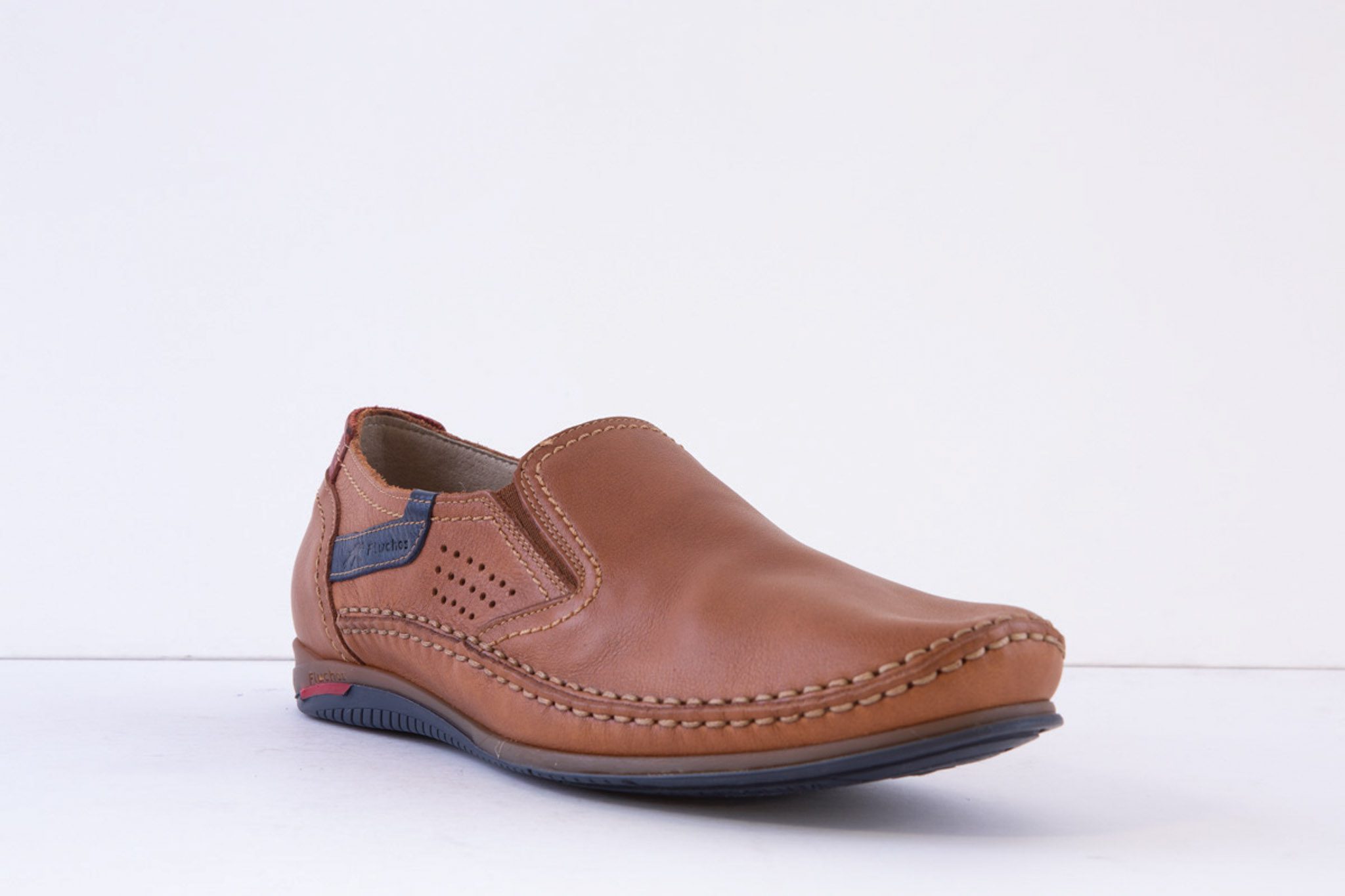 Fluchos - 8565 Flat Slip On Shoe - Tan Leather - Image 5