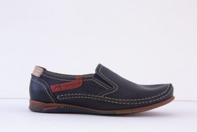 Fluchos - 8565 Mens Flat Slip On Shoe - Navy Leather