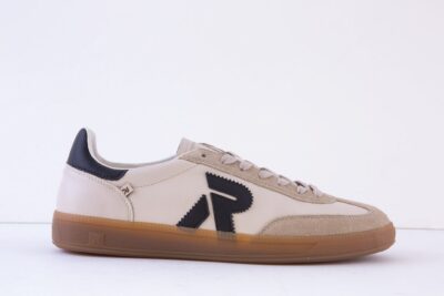 Rieker - U2200-60 Cream/Black Flat Lace Casual Trainer