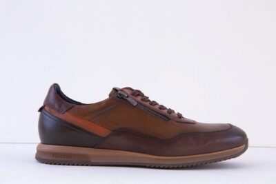 Fluchos - Castano (F2263) Mens Lace (Zip) Fashion Shoe - Brown Leather