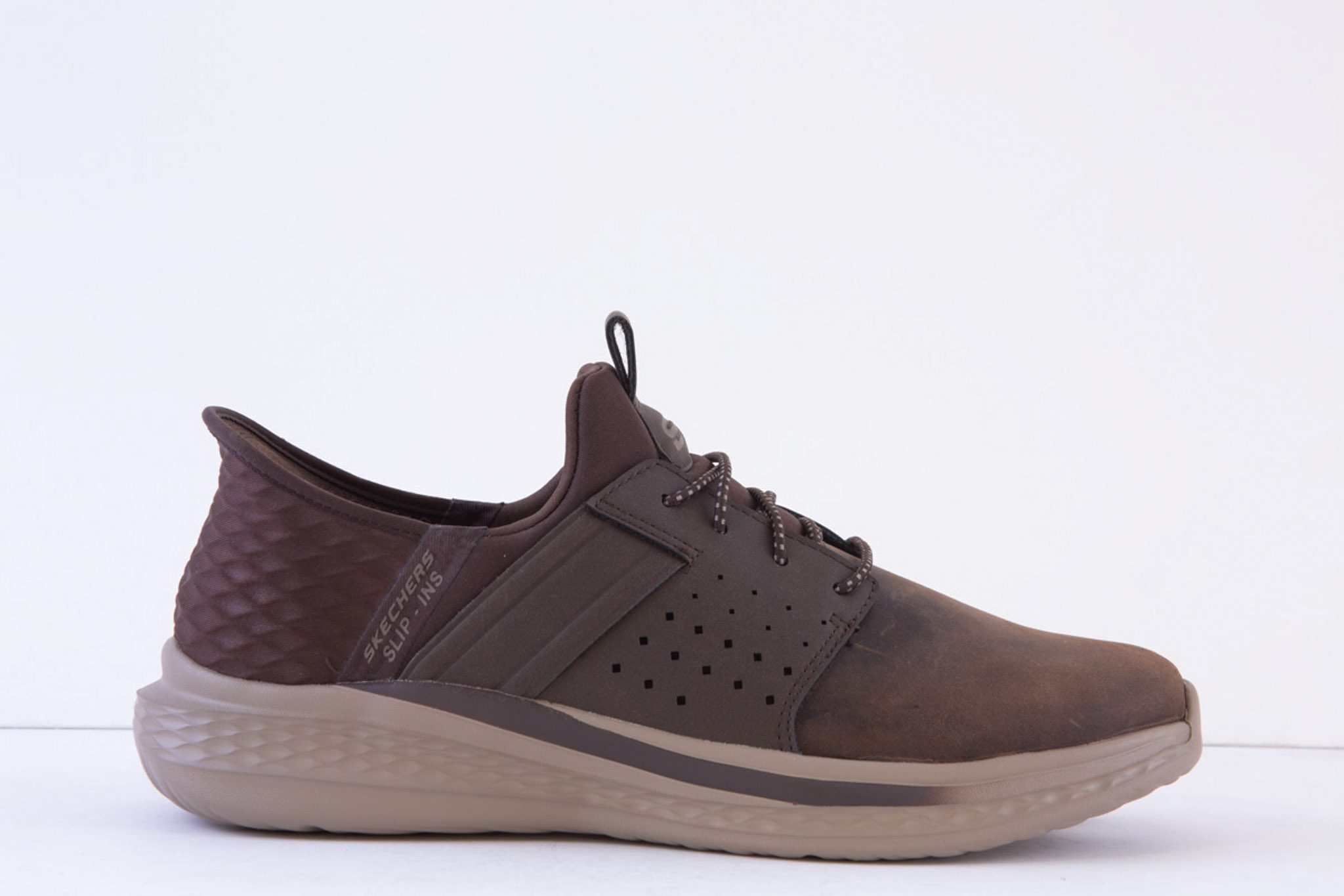 Skechers 210828 Relaxed Wide Fit Slip-Ins (Moc Lace) Choc Brown Shoe