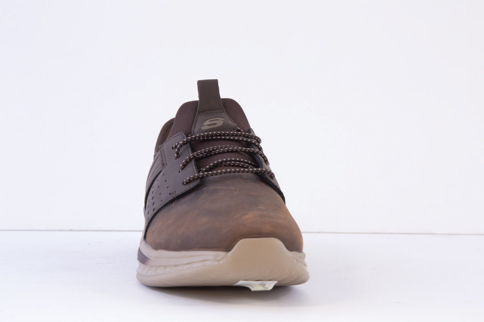 Skechers 210828 Relaxed Wide Fit Slip-Ins (Moc Lace) Choc Brown Shoe - Image 3