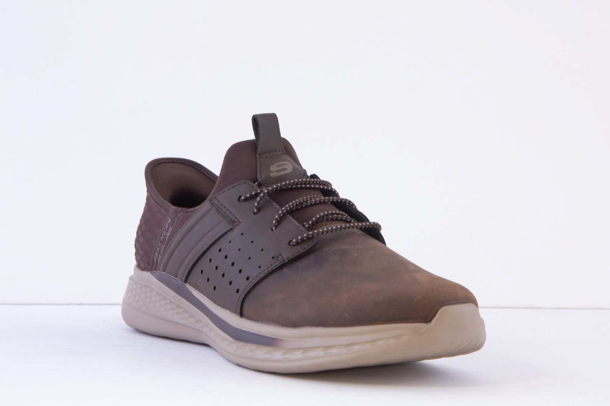 Skechers 210828 Relaxed Wide Fit Slip-Ins (Moc Lace) Choc Brown Shoe - Image 5