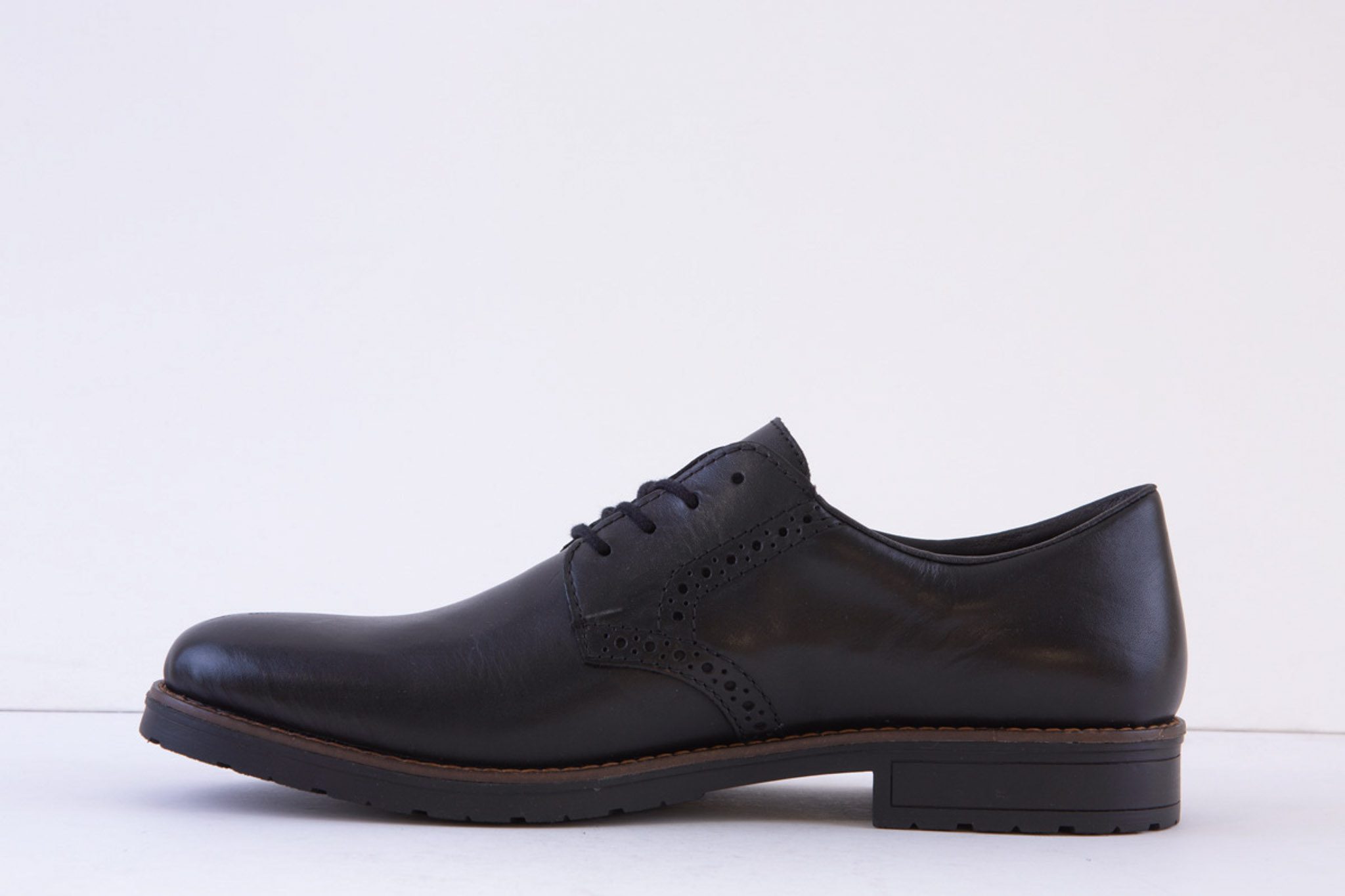 Rieker - 14642-00 Men's Lace Up Smart Casual Shoe - Black Leather - Image 2