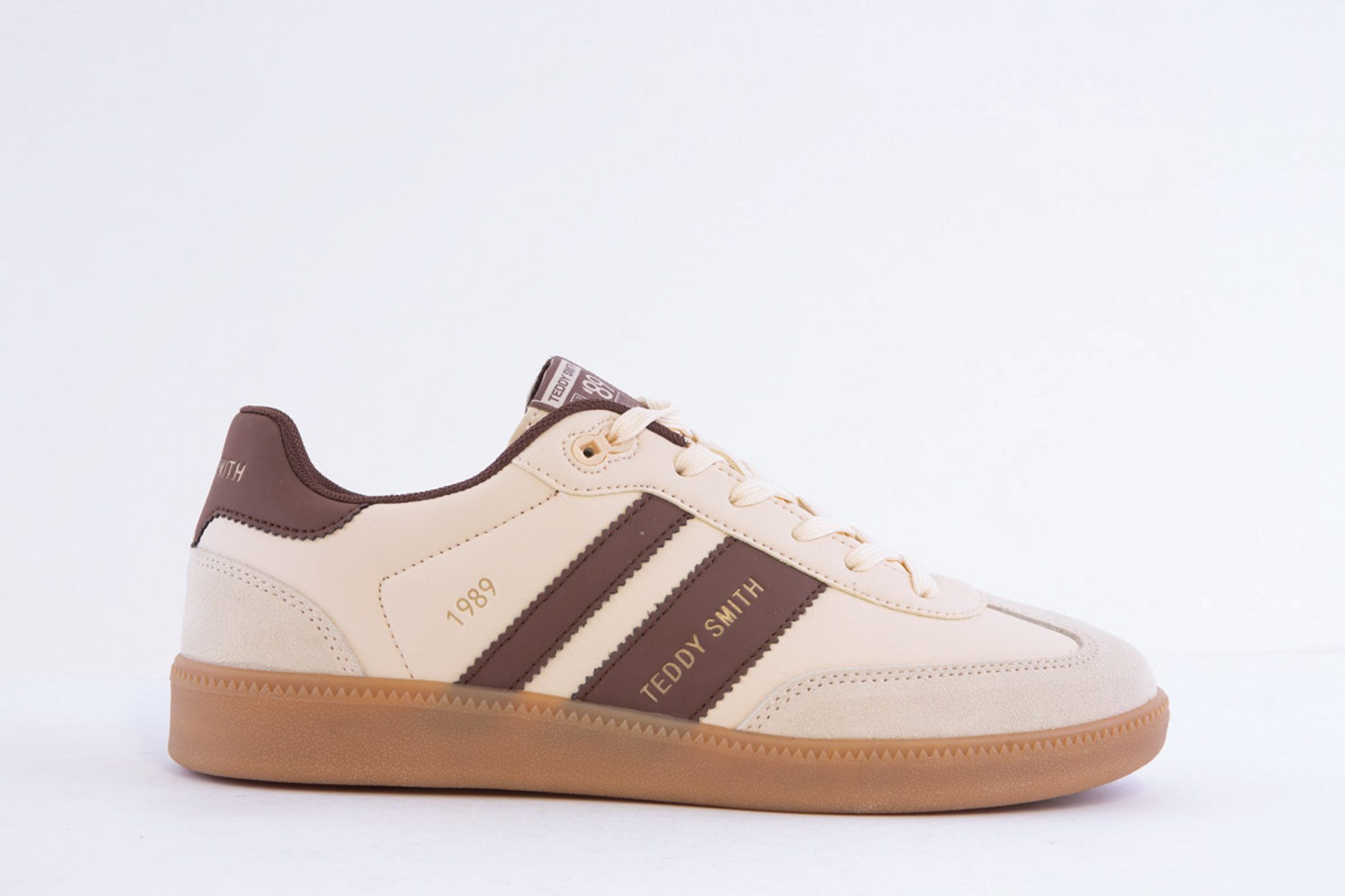 Teddy Smith 120236 Beige/Brown Lace Casual Trainer