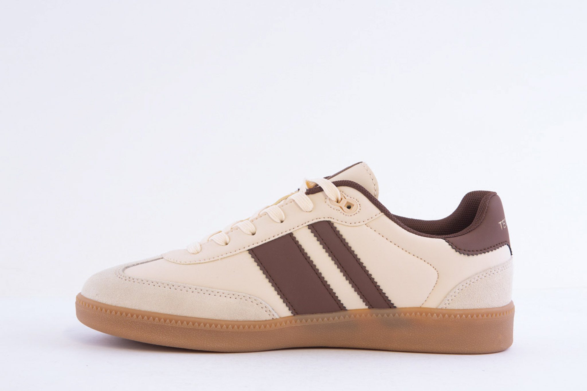 Teddy Smith 120236 Beige/Brown Lace Casual Trainer - Image 2