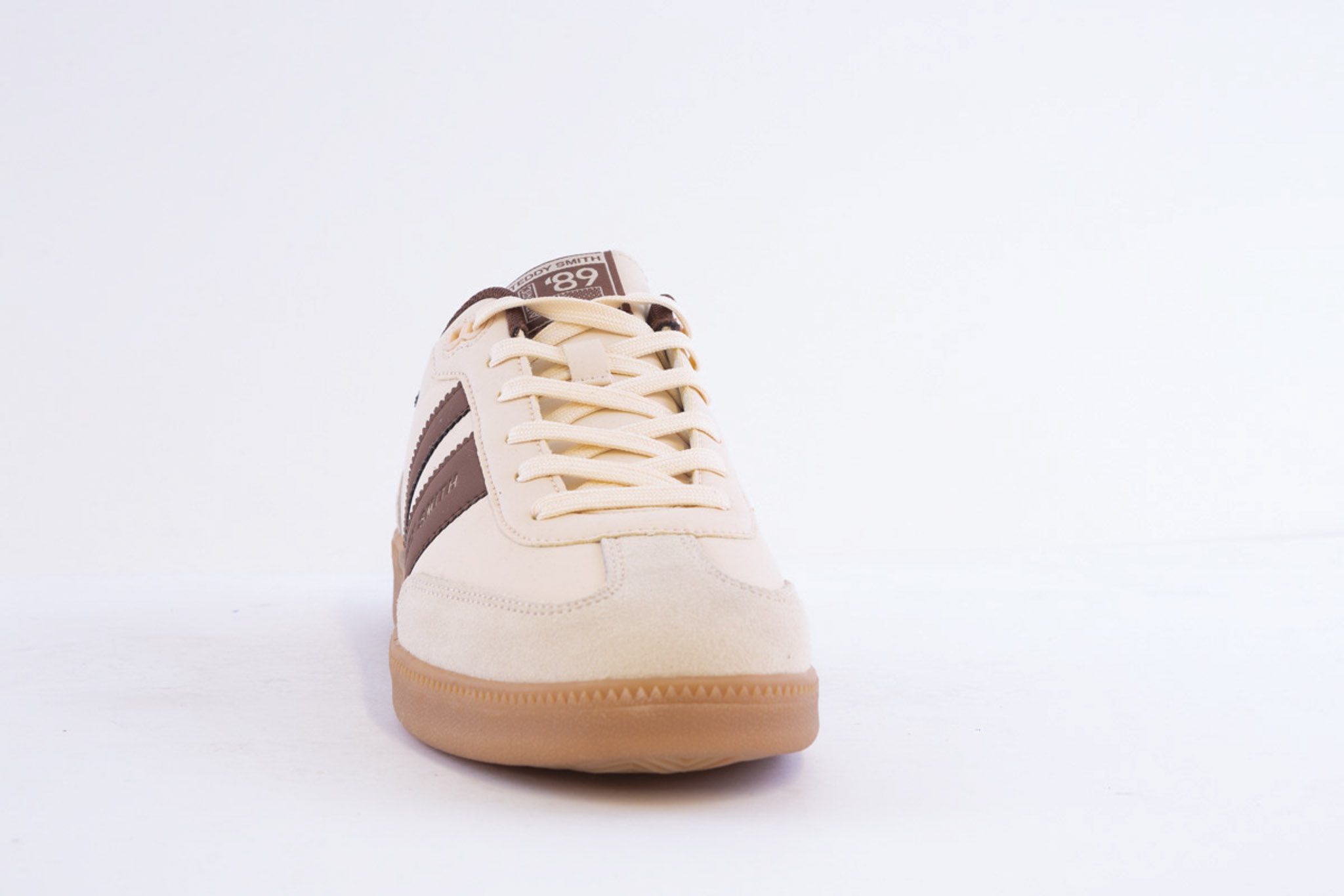 Teddy Smith 120236 Beige/Brown Lace Casual Trainer - Image 3