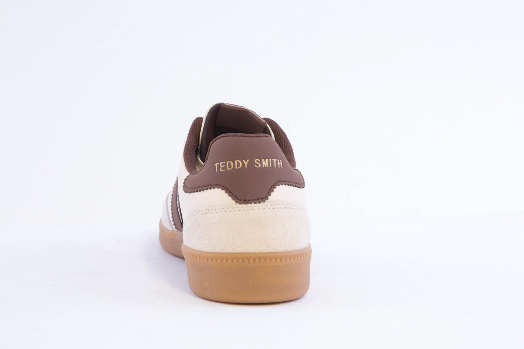 Teddy Smith 120236 Beige/Brown Lace Casual Trainer - Image 4