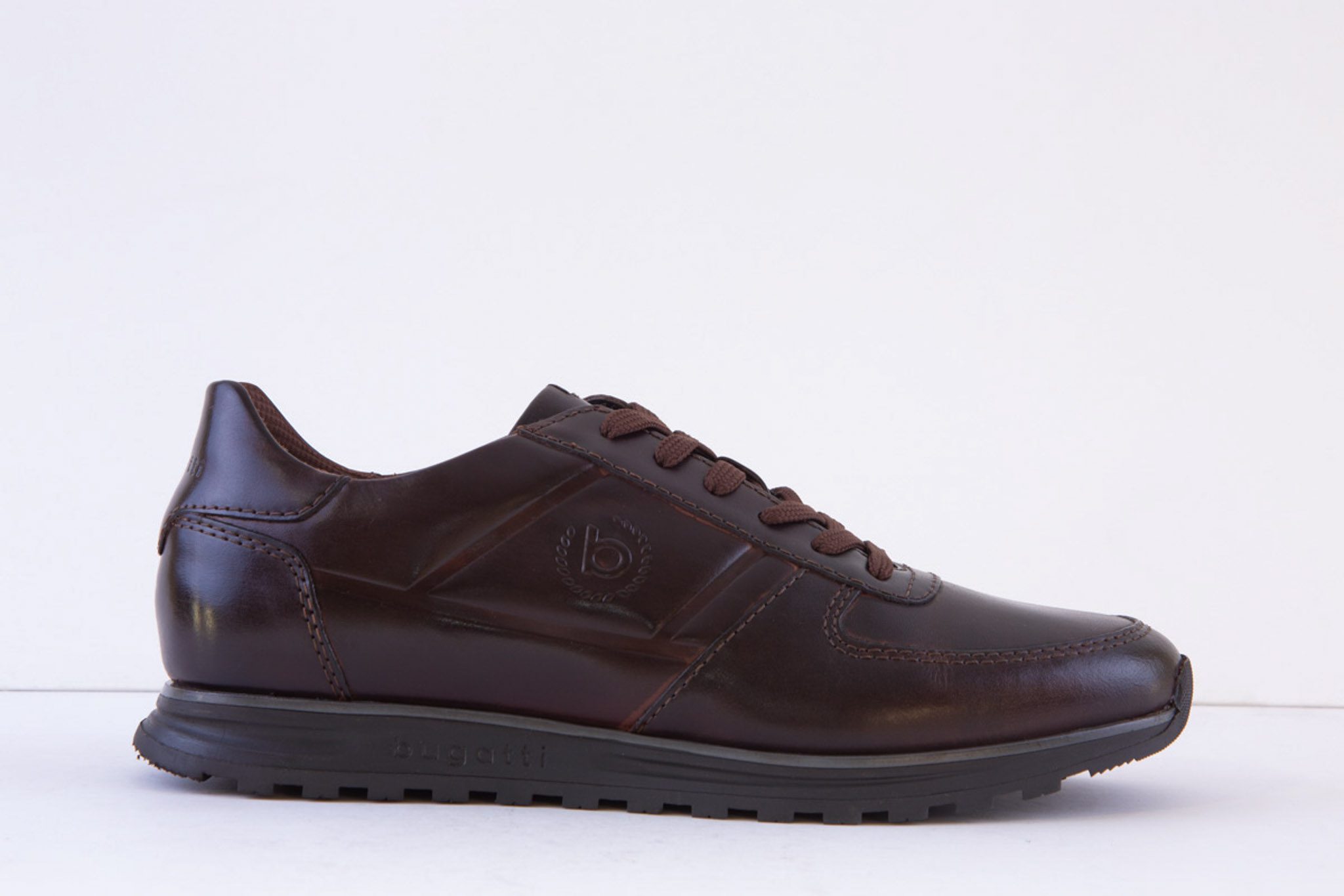 Bugatti - Dark Brown Leather Lace Up Casual Trainer (335-A021s-6100)