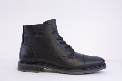 Bugatti Black Leather Lace/Zip Ankle Boot (315-9573E-1000-10)