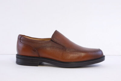 Anatomic Gel- Santiago Brown Leather Slip On Shoe