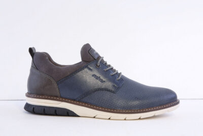 Rieker 14450-16 Navy leather Slip On Shoe