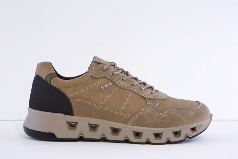 Imac 1033385/Taupe Taupe Tex waterproof casual laced comfort trainer