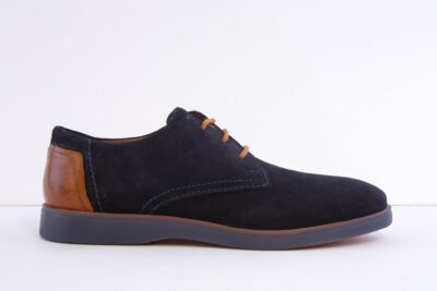 Bugatti 311-AWE01-1400 navy suede smart casual comfort shoe
