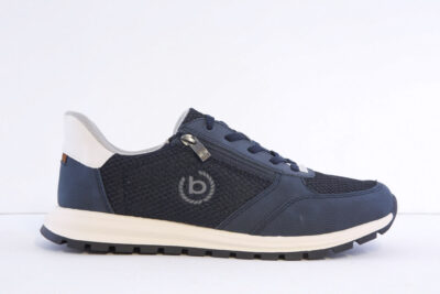 Bugatti 325-Atl02-5000 Navy smart casual laced trainer