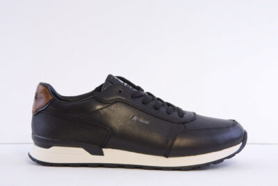 Rieker UO314-00 Black leather smart casual comfort trainer