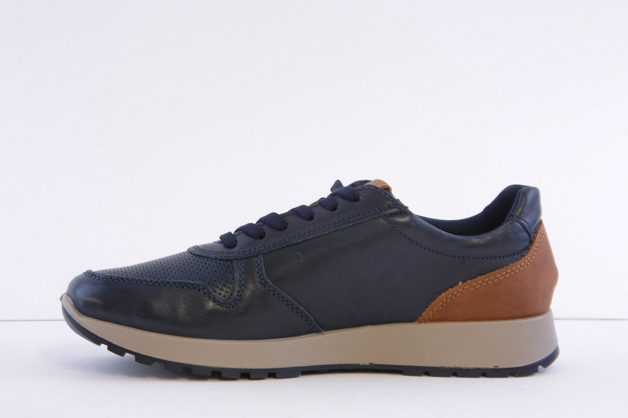 Imac 103040 Nvy Navy leather Laced Comfort trainer - Image 2