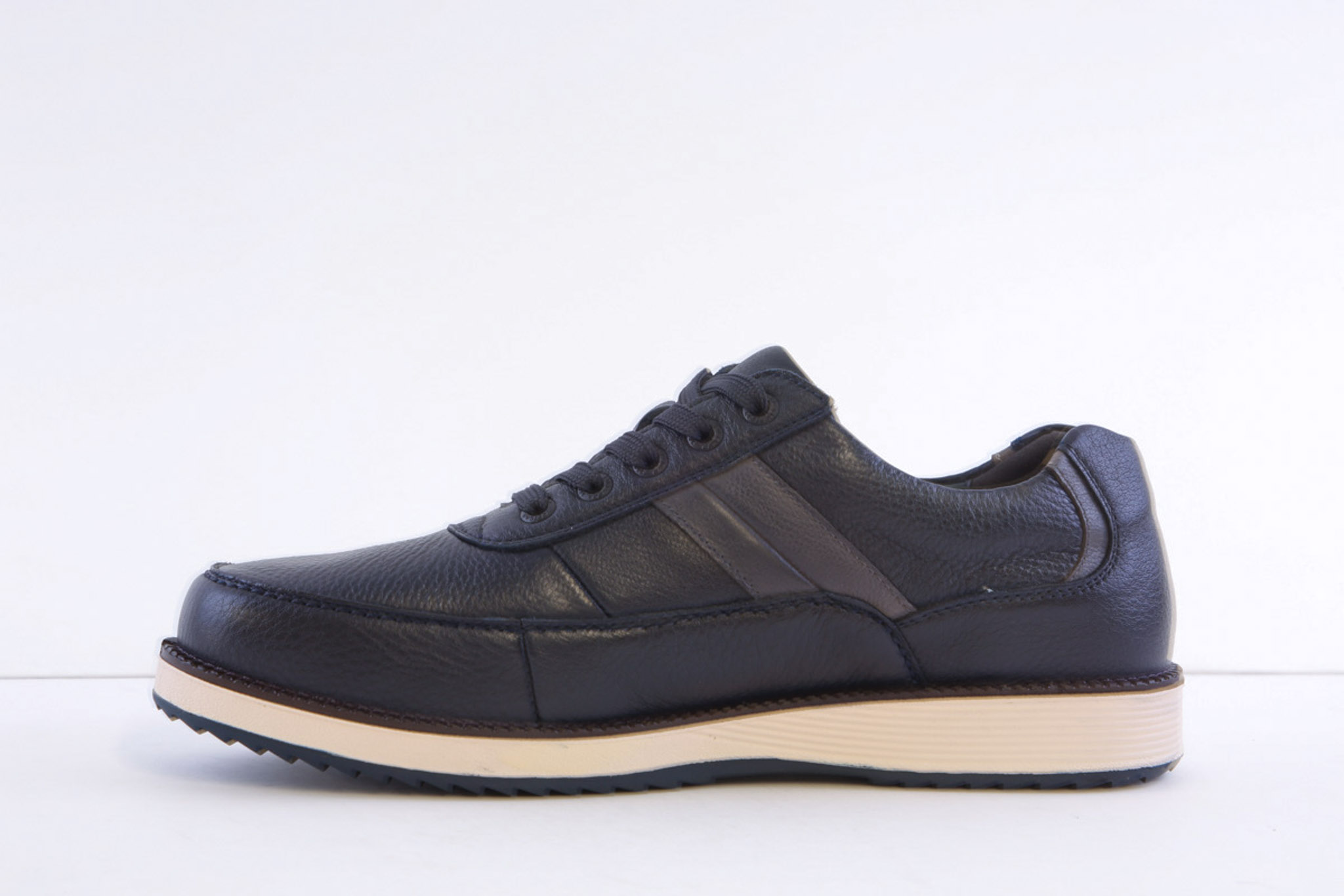 G-Comfort 1727L Navy Leather Lace Comfort Waterproof Trainer - Image 2