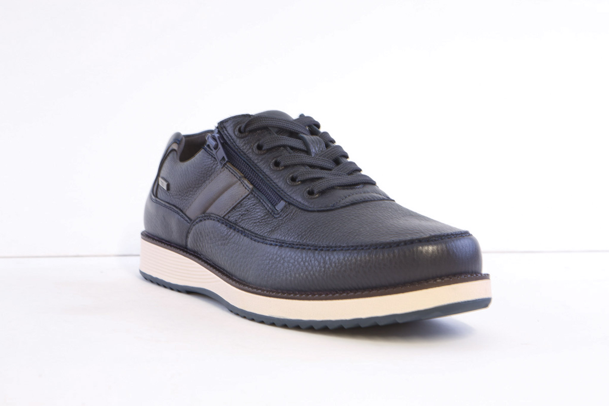 G-Comfort 1727L Navy Leather Lace Comfort Waterproof Trainer - Image 5