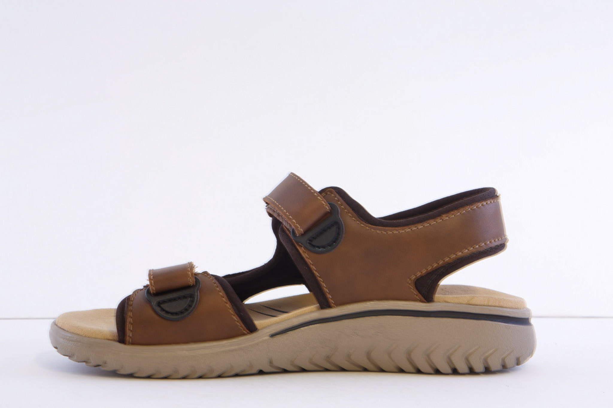 Rieker 26455-22 Brown velcro comfort sandal - Image 2