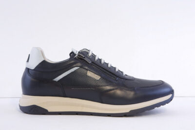 Fluchos F2405 Navy Leather Smart Casual Laced Trainer