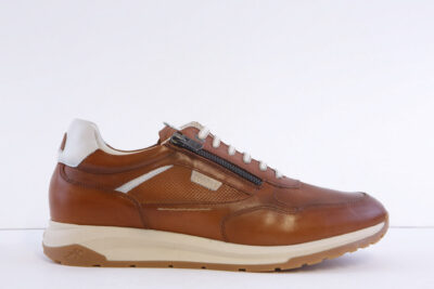Fluchos F2405 Tan Leather Smart Casual Laced Trainer