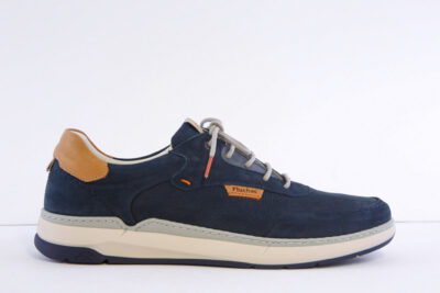 Fluchos F2210 Navy Nubuck Laced Smart Casual Trainer