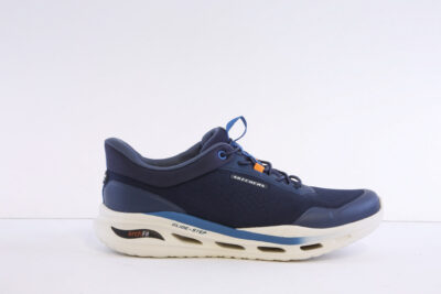 Skechers 211319-Nvy Navy arch fit mock lace slip in trainer