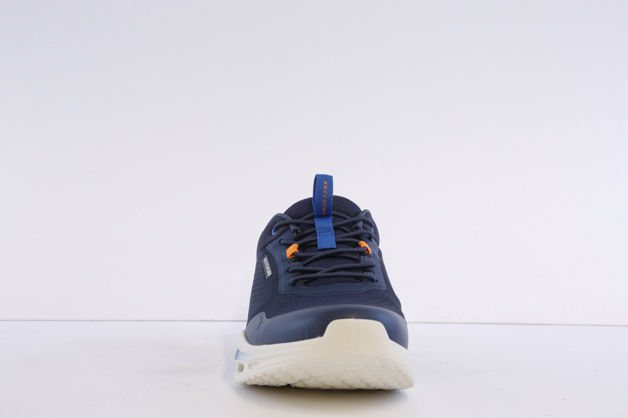 Skechers 211319-Nvy Navy arch fit mock lace slip in trainer - Image 4