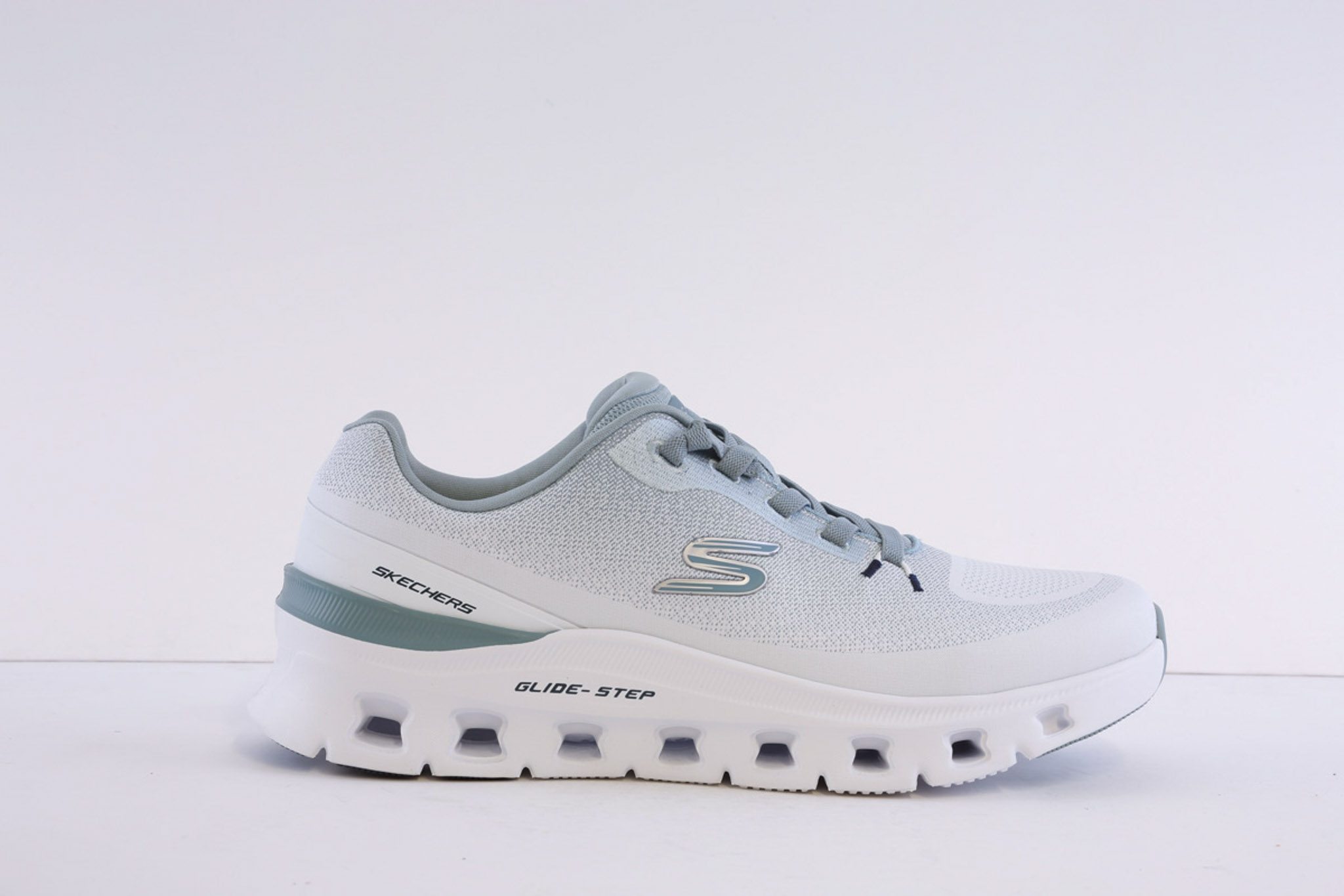 Skechers 233132-Wlb white air cooled mock lace trainer