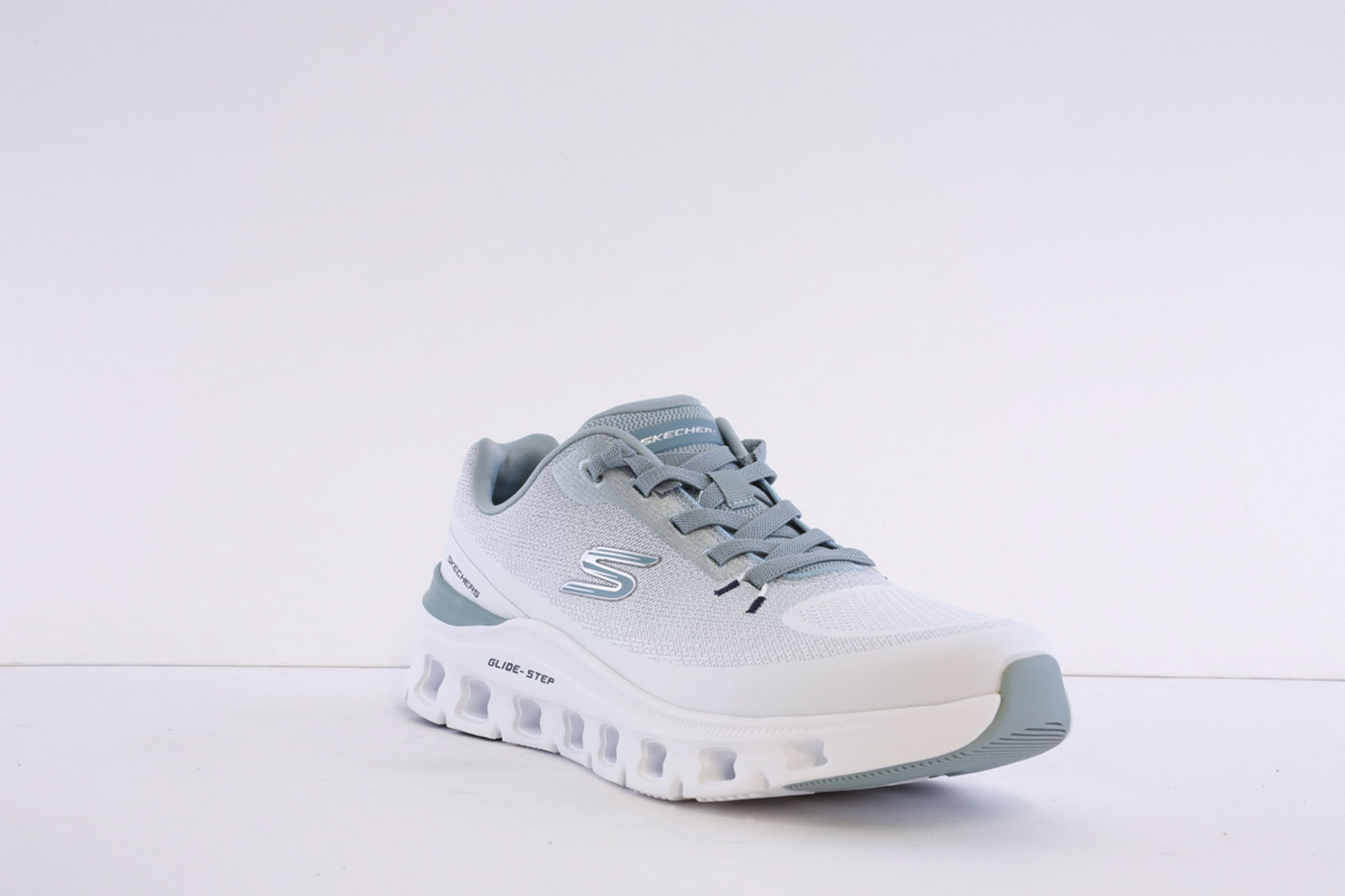 Skechers 233132-Wlb white air cooled mock lace trainer - Image 6